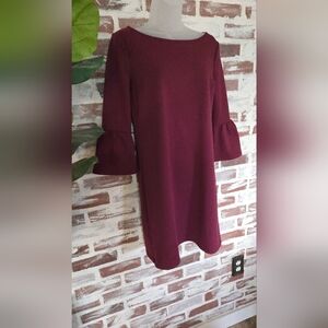 GAP Maroon Long Sleeve Dress